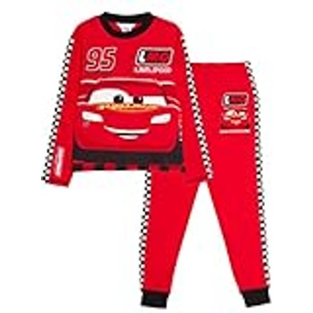 (6-7 Years) Disney Cars Pyjamas Kids Lightning McQueen Dress Up Racing Driver Suit Pjs Set