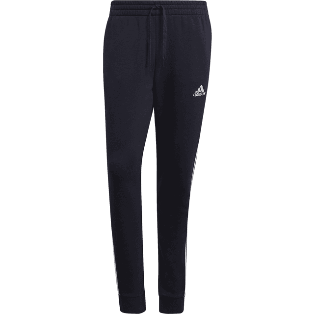 Adidas Mens Essentials Fleece Tapered Cuff 3-Stripes Pant Size: Extra Large, Colour: Short