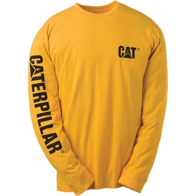 Caterpillar Trademark Banner Long Sleeve T-Shirt Yellow Large - Yellow |
