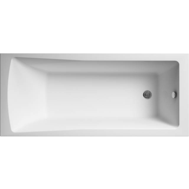 nuie Eternalite Square Single Ended Bath 1700 x 700mm, White