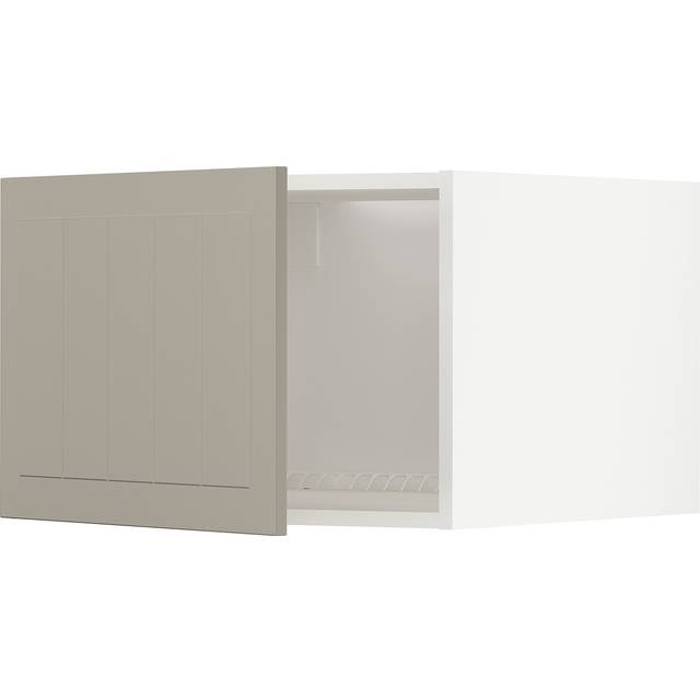 METOD överskåp för kyl/frys, vit/Stensund beige, 60x40 cm