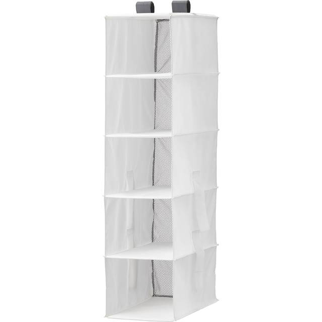 RASSLA förvaring med 5 fack, vit, 25x40x98 cm
