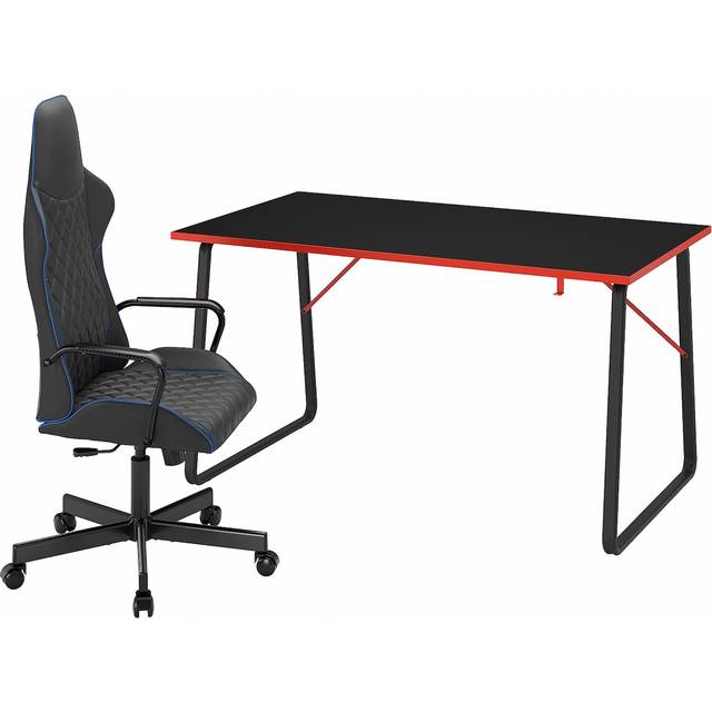 HUVUDSPELARE / UTESPELARE skrivbord och stol för gaming, svart
