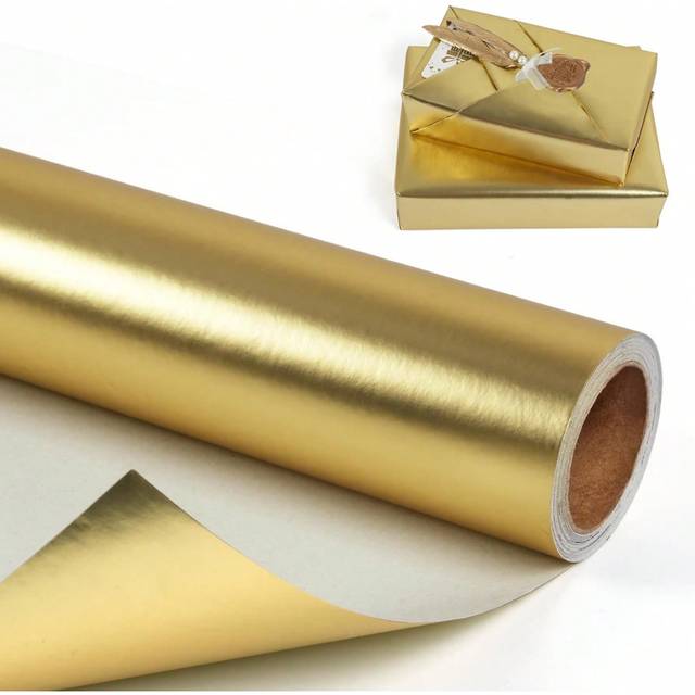 SHEIN 1 Roll Matte Metallic Wrapping Paper, Graduation 2025 Decorations, Solid Color Paper, Gift Wrapping Paper, Suitable For Weddings, Valentine&#39;s Day, Bir