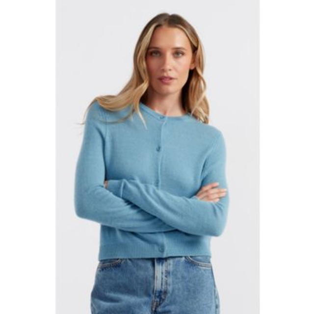 Chinti & Parker Cloud Pure Cashmere Cropped Cardigan