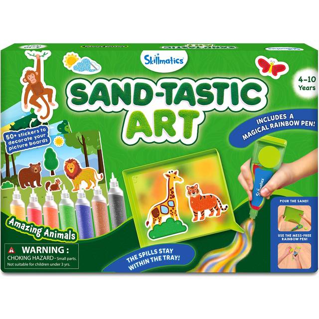 Skillmatics Art & Craft Activity - Sand-Tastic Art Animals  Sand Art for Kids  Craft Kits & Supplies  DIY Creative Activity  Gifts for Girls & Boys Ag