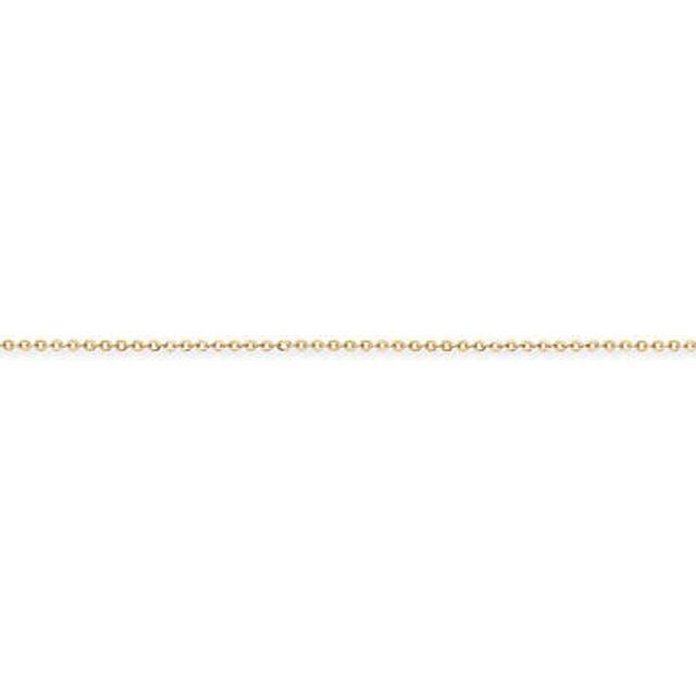Jewelco London 9ct Yellow Gold - Fine Trace - Pendant Chain Necklace - 1.05mm gauge - CNNR02911
