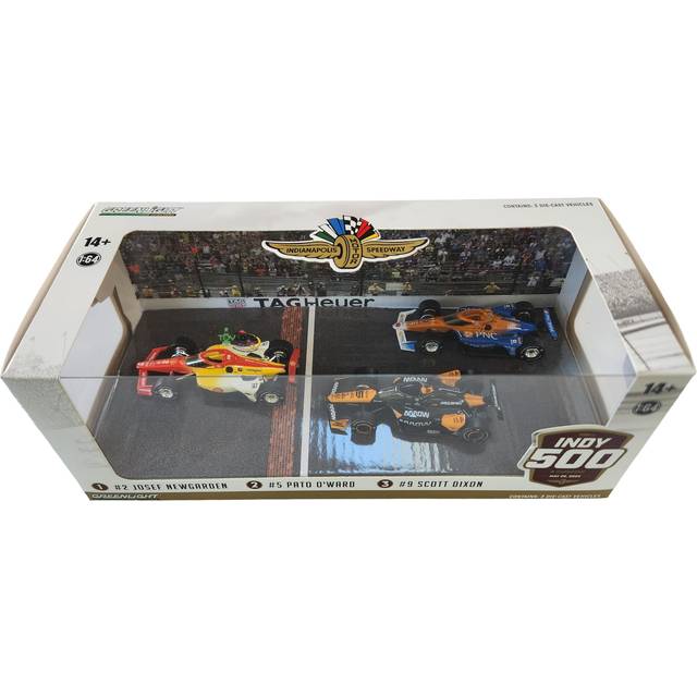 &#34;108th Indianapolis 500&#34; (2024) Podium Set of 3 IndyCars 1/64 Diecast Model Cars by Greenlight