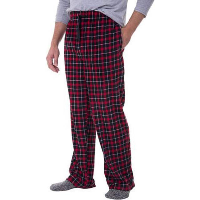 Fruit of the Loom Men's Yarn-Dye Woven Flannel Pajama Pant  Red/Black Plaid  X-Large