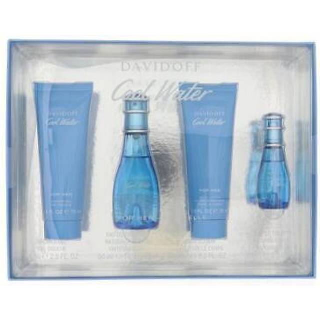 Davidoff Cool Water Woman Gift Set 50ml EDT + 75ml Body Lotion + 75ml Shower Gel + 15ml EDT