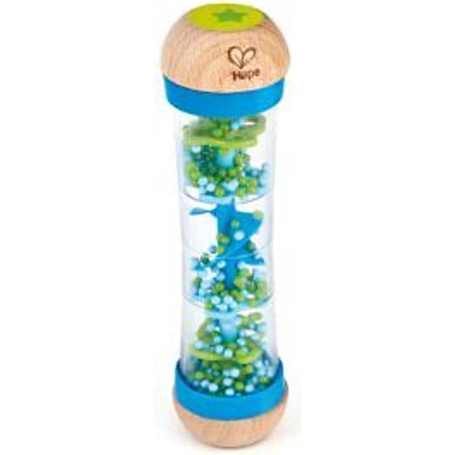 Hape Rainmaker, Mini Rattle Wooden Rainmaker Toy, Blue