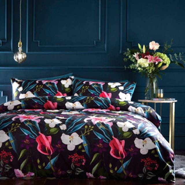 (Super King, Multi) Portfolio Home Lily Floral Multi Soft  Bedding Duvet Covet Set Quilt Set