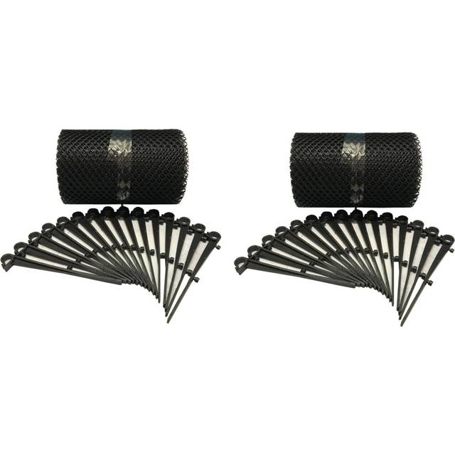 12 Metres Gutter Protection Mesh Guard with 30 Fixing Clips