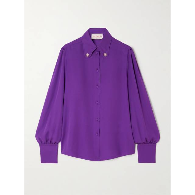 Valentino Georgette Blouse Woman PURPLE ORCHID 36