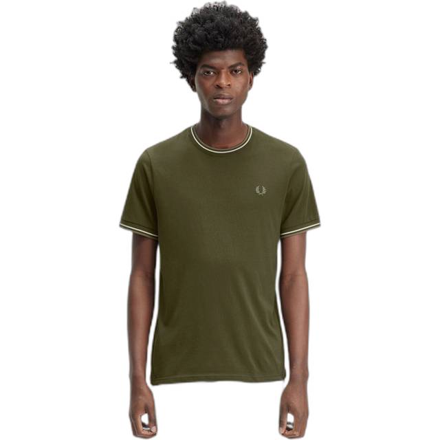 T-shirt with double piping Fred Perry - Vert - L