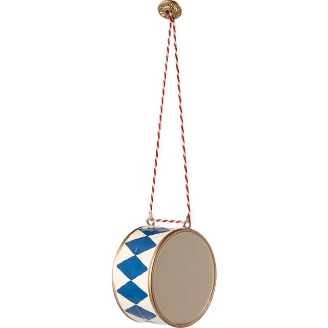 Maileg Metal Ornament Mørkeblå Stor Tromme Juletræspynt