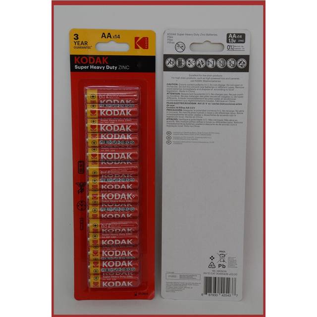 Quality Kodak Double A Extra Heavy Duty Carbon Zinc Long Lasting Power Batteries