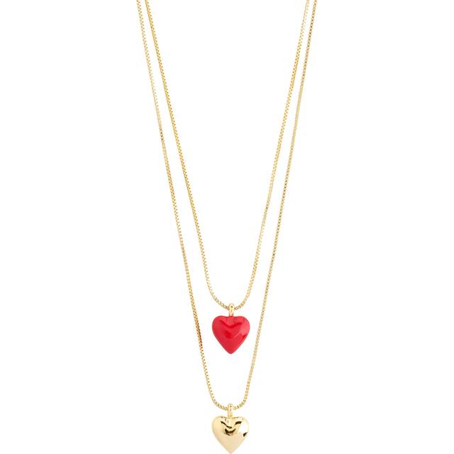 Pilgrim - Maeve halsband, 2 i ett set, guldpläterat - Guld