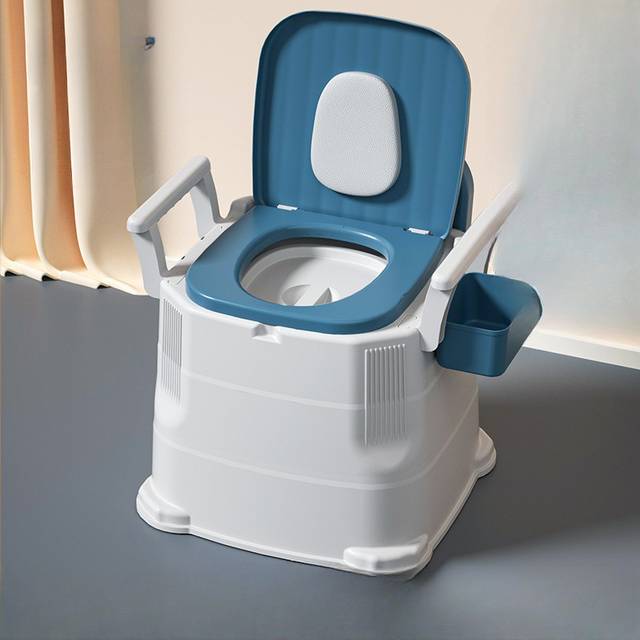 TEMU Portable Folding Toilet, Pp Material, For Outdoor & Indoor Use, Camping, Hiking, Beach, Emergency Toilet, 1pc