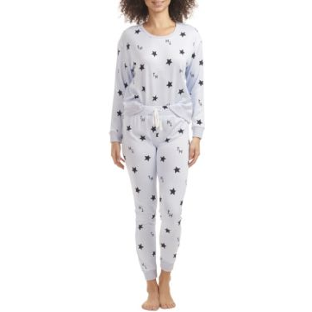 Tommy Hilfiger Women's Hacci Pullover and Jogger Sleep PJ Set  Chambra