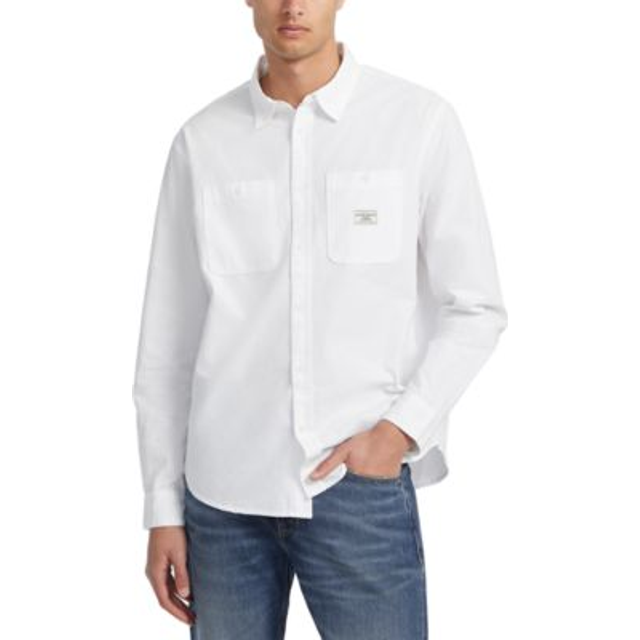 Guess Long-Sleeve Pocket Shirt - White - XXL