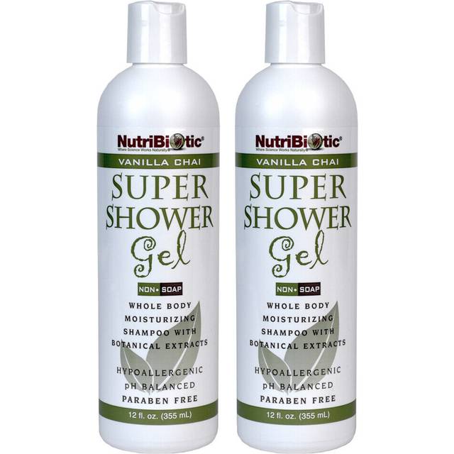 NutriBiotic - Vanilla Chai Super Shower Gel  1 Gallon (128 Fl Oz) | Whole Body Shampoo with GSE & Botanical Extracts | pH Balanced   Non-Soa