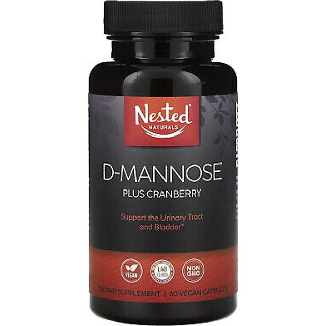 Nested Naturals  D-Mannose Plus Cranberry  60 Vegan Capsules