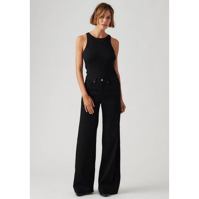 318 Shaping Wide Leg Jeans - Soft Black - W26 L32