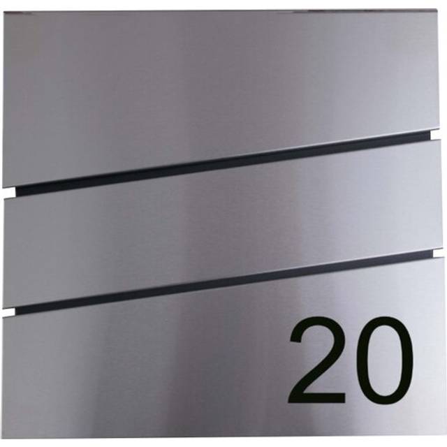 Maylin Locking Wall Mounted Letter Box - Silver (Large)