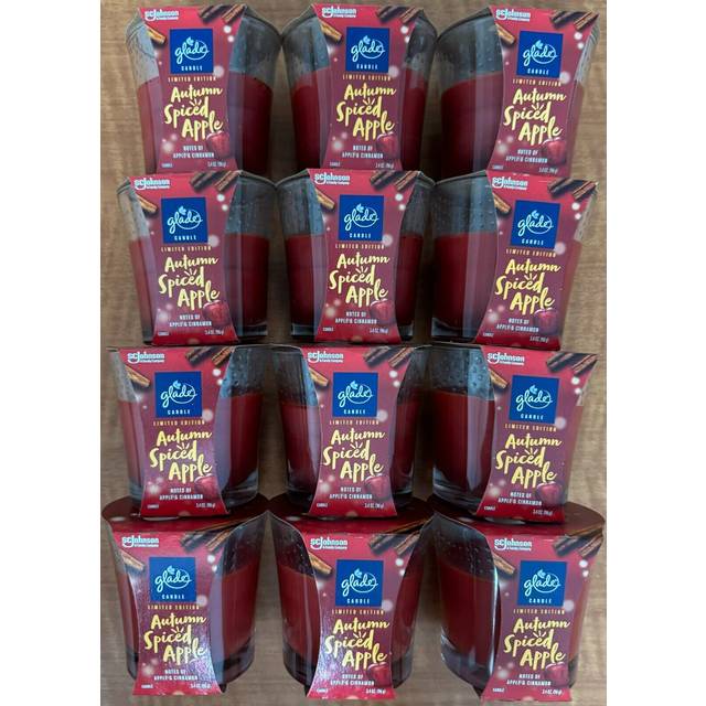 Glade Candle Jar  Air Freshener  Autumn Spiced Apple  Limited Edition Scent  3.4 Oz