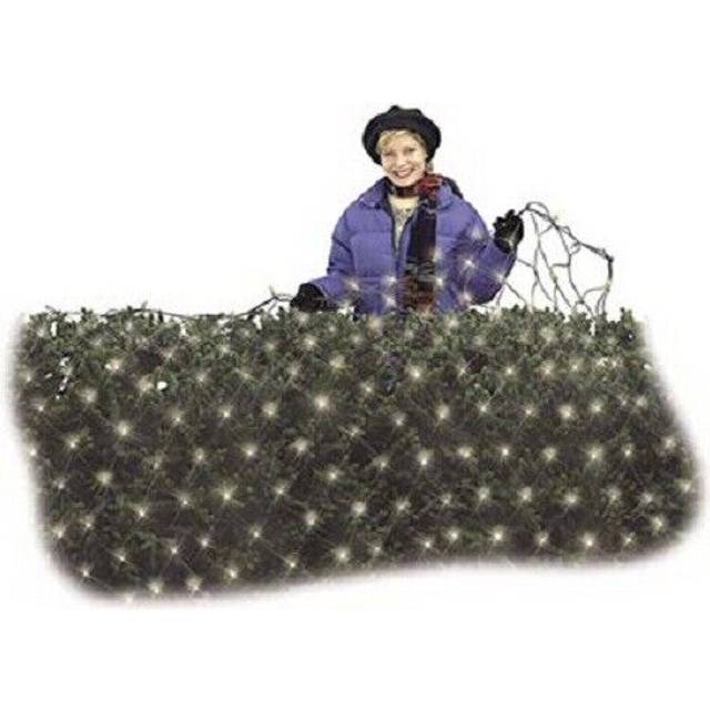 Sylvania 274754 4 x 6 ft. 100 Light Stay-Lit LED Net Style Christmas Lights Set, Cool White