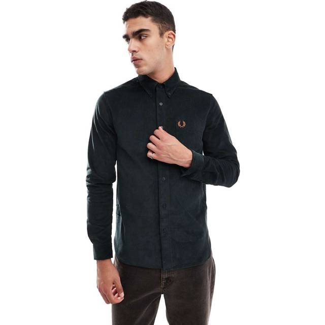Skjorta FRED PERRY Corduroy Shirt Night Green XL