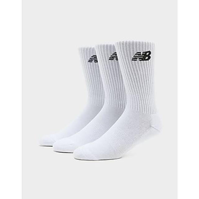 New Balance – Vita sportstrumpor med logga, 3-pack-Vit/a
