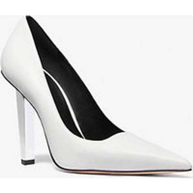 MK Halle Leather Pump - White - Michael Kors - UK 7.5