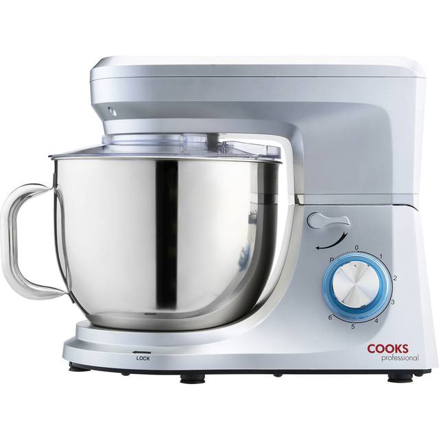 Cooks Professional Stand Mixer - Multi Speed 7L Mixing Bowl 1200W - Silver, Silver