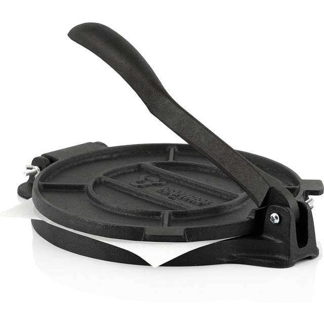 BBQ-Toro gjutjärn tortillapress | för hemmagjorda tortillas | tortilla maskinpress, taco-press, roti-Maker chapati-Maker, degpresspanna, quesadilla-Maker (Ø 25 cm)