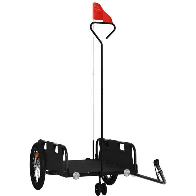 vidaXL Bike Trailer Black Oxford Fabric and Iron