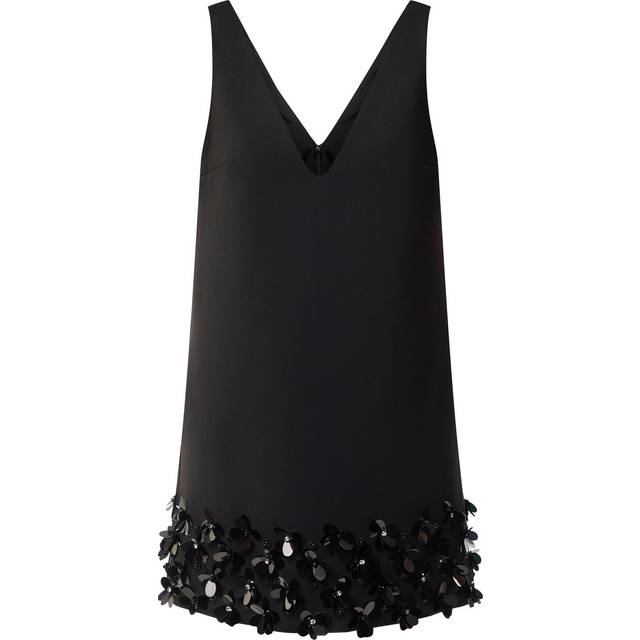 Black Crepe 3D Sequin Mini Dress - 2 US