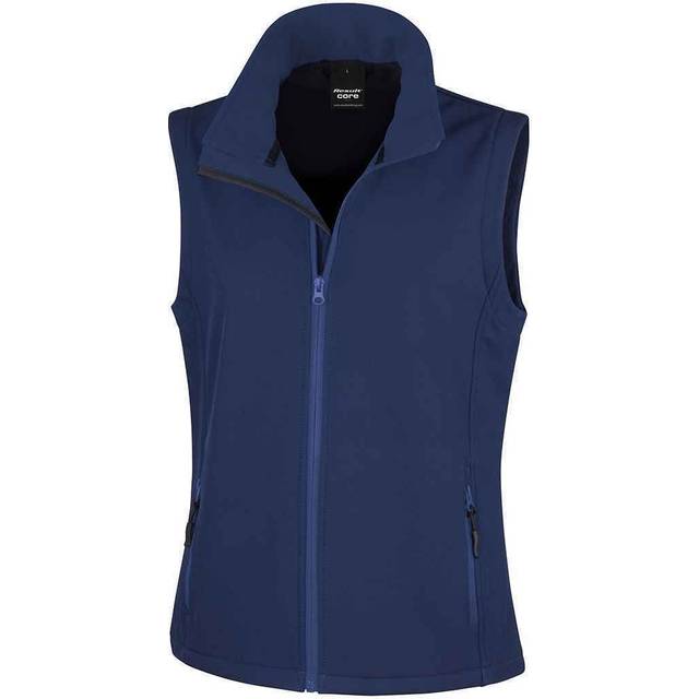 (XS, Navy) Result Womens/Ladies Core Printable Soft Shell Bodywarmer