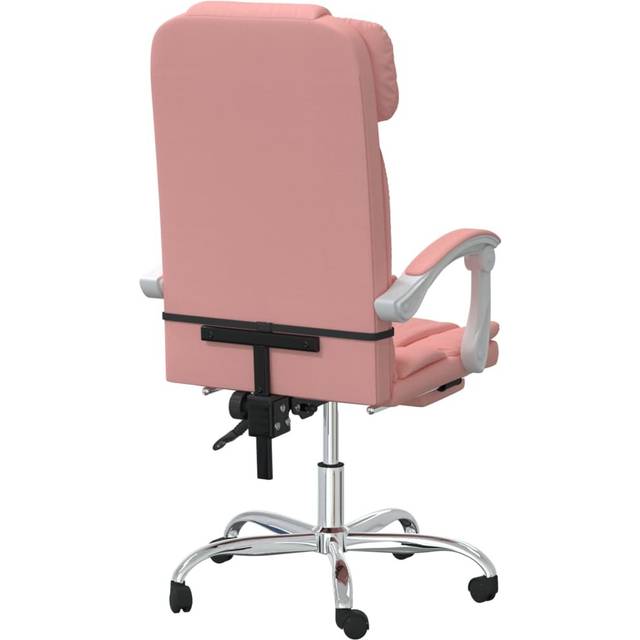 Kontorsstol rosa konstläder