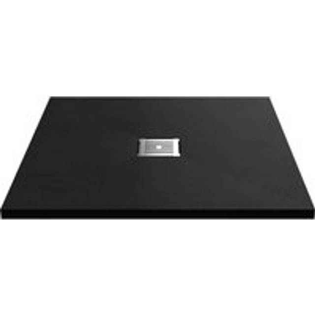 900mm Premium Slimline Square Shower Tray - Slate Black