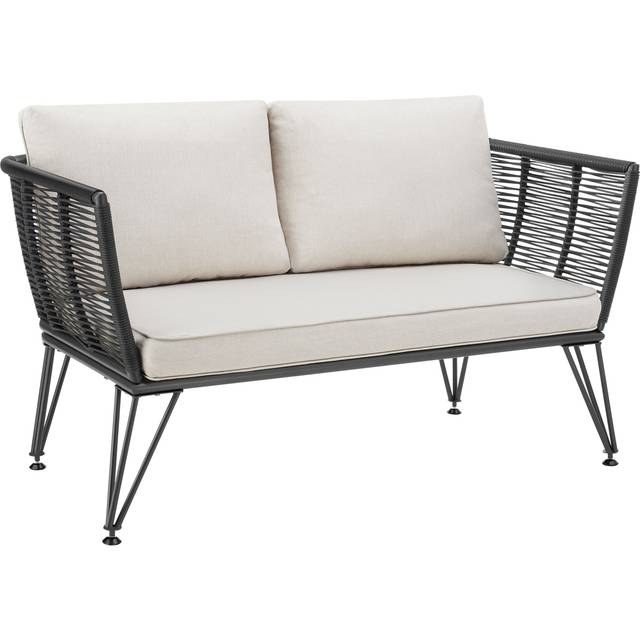Utesoffa Sundo med konstrotting i repdesign - antracit