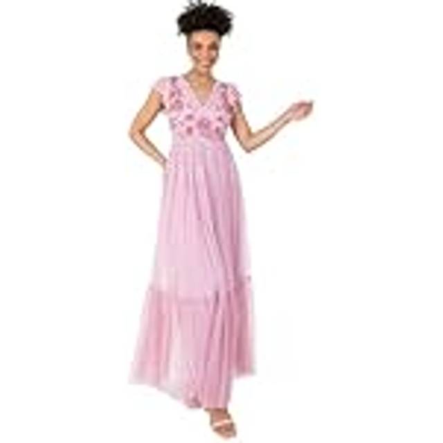 Maya Deluxe Floral Embellished Maxi Dress, Cherry Blossom