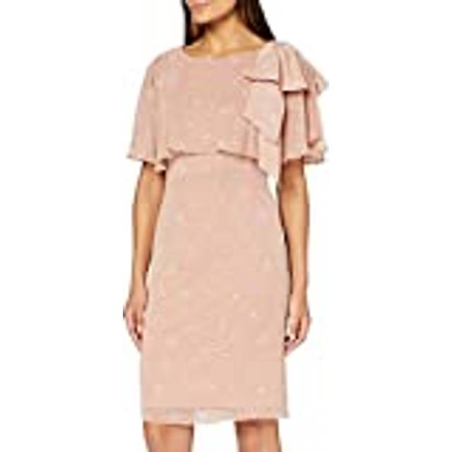Dusty Pink Claren Floral Spot Chiffon Dress (12)