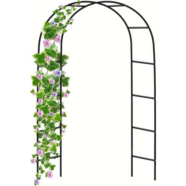 TEMU 2.4m Metal Garden Arch Support Arches For All Kinds Of Climbing Plants Roses Vegetables And Outdoor Decoration Wedding Arch