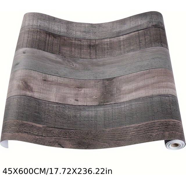 TEMU 6m/roll Vinyl Flooring, Self-adhesive Wood Grain Floor Tile Stickers, Waterproof Wear Resistant For Floor, Wall Furniture Renovations