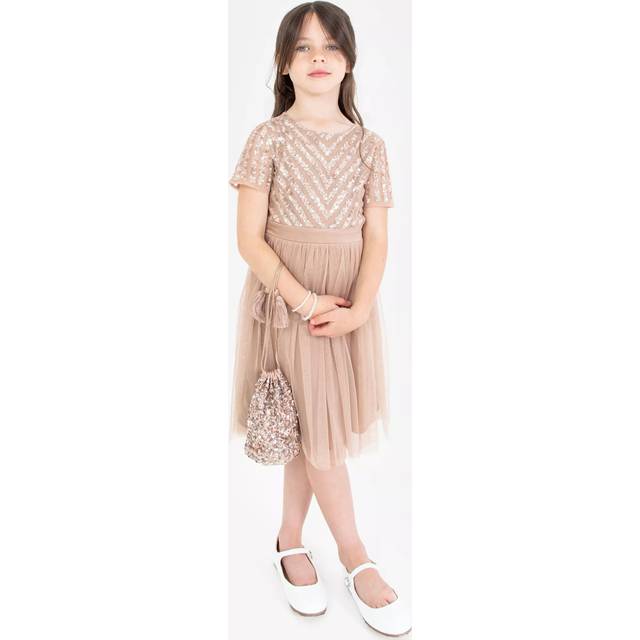 Maya Deluxe Kids' Sequin Midi Dress
