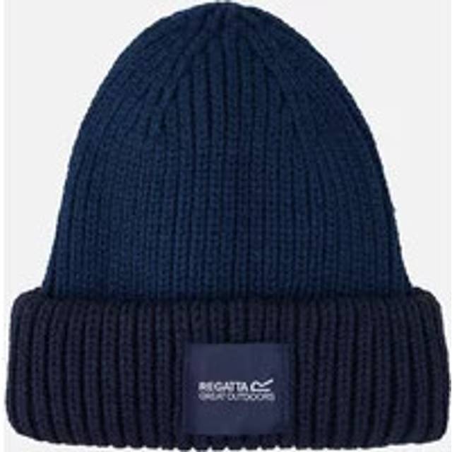 (One Size, Moonlight Denim/Navy) Regatta Childrens/Kids Connora Fisherman Logo Beanie