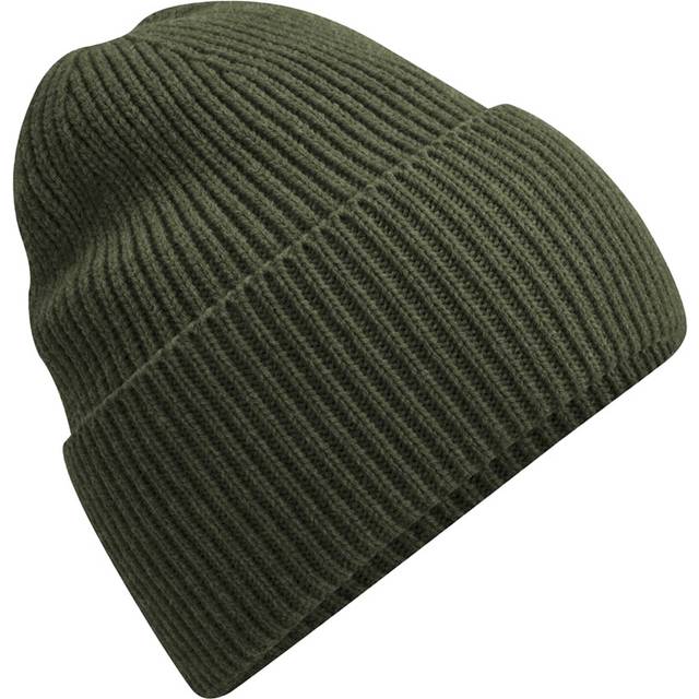(One Size, Olive) Beechfield Unisex Adult Cuffed Oversized Beanie