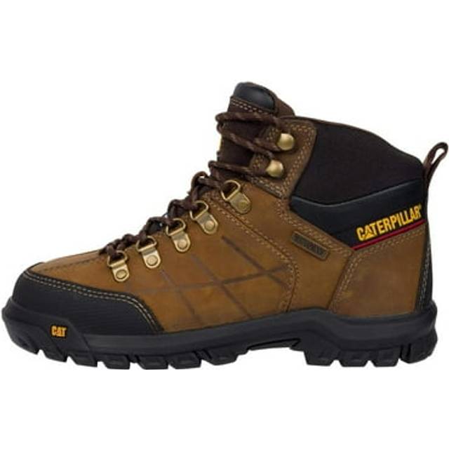 cat Footwear Mens Threshold Waterproof Steel Toe Work Boot  Real Brown  15
